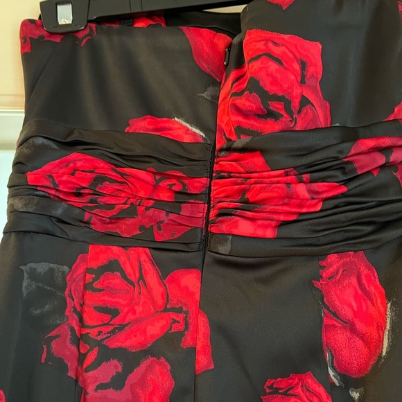 White House Black Market strapless Rose dress. - Picture 3 of 10
